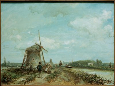 Camino de sirga en La Haya de Johan Barthold Jongkind
