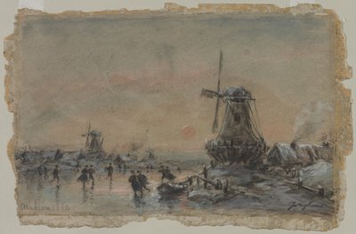 Vista de Arnheim (recto) de Johan Barthold Jongkind