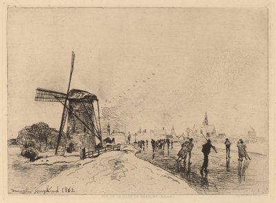 Vista del pueblo de Maaslins de Johan Barthold Jongkind