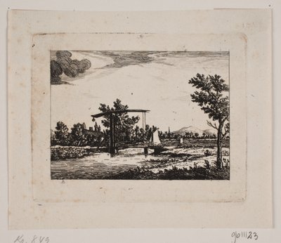 Paisaje con puente levadizo de Johan Bülow