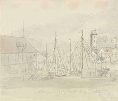 Puerto de Bergen de Johan Christian Dahl