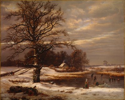 Paisaje invernal danés de Johan Christian Dahl
