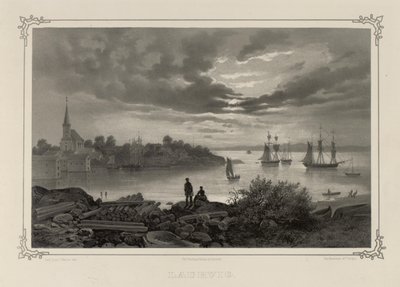 Ilustración del libro Norge fremstillet i Tegninger de Asbjørnsen, P.Chr. y publicado por Chr. Tønsberg (no, 1848) de Johan Christian Dahl