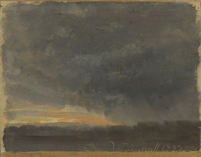 Nubes de tormenta con lluvia de Johan Christian Dahl