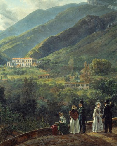 La corte danesa frente al casino Reale de Johan Christian Dahl