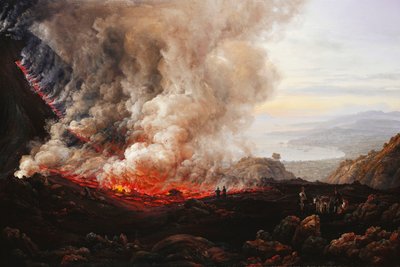 La erupción del Vesubio, 1824 de Johan Christian Dahl