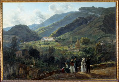 El casino Reale de Quisiana en Castellammare con la corte de Dinamarca de Johan Christian Dahl