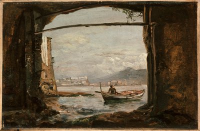 Vista desde una gruta cerca de Posillipo de Johan Christian Dahl