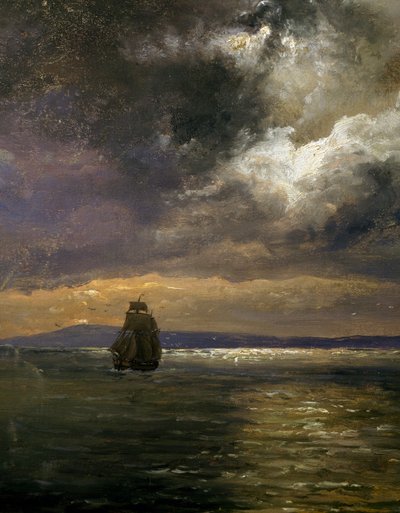 Vista de Christianiafiorden, por Johan Christian Clausen Dahl, (detalle) de Johan Christian Dahl