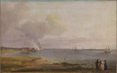 Vista de Øresund cerca de la calera de Johan Christian Dahl