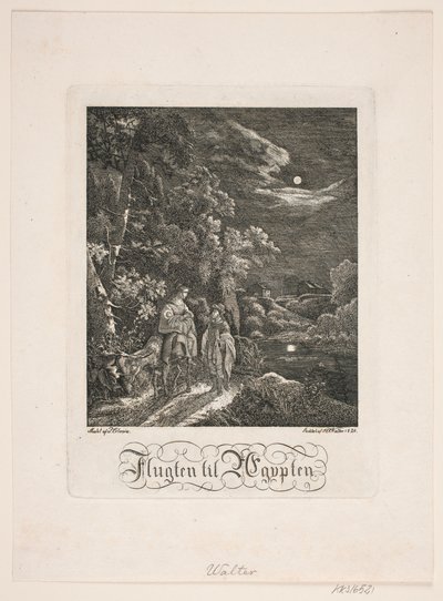 La huida a Egipto de Johan Christian Ernst Walter
