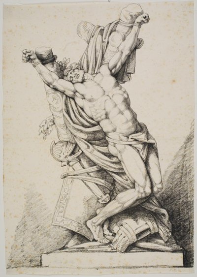 Guerrero desnudo atado a un árbol (¿Espartaco?) de Johan Christoph Petzold