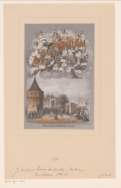 Portada para: Ámsterdam. Origen y derivación de los nombres de los canales, islas, plazas, calles, callejones, puentes, esclusas y torres de esta ciudad de Johan Coenraad Leich