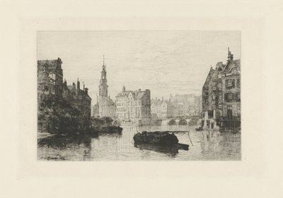 Vista del Munttoren en Amsterdam de Johan Conrad Greive