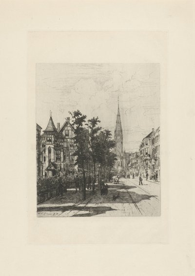 Vista de la Vondelstraat en Amsterdam de Johan Conrad Greive