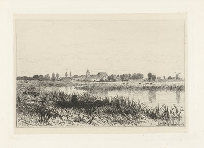 Vista de un río cerca de Bemmel de Johan Conrad Greive