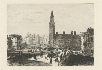 Vista de Muntplein en Amsterdam de Johan Conrad Greive