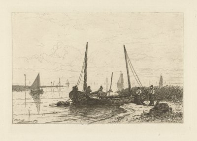 Vista del Zuiderzee cerca de Spakenburg de Johan Conrad Greive