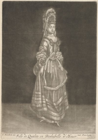 Chica de calidad con vestido de invierno de Johan Danckerts