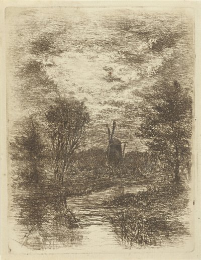 Paisaje con molino de Johan Frederik Croockewit
