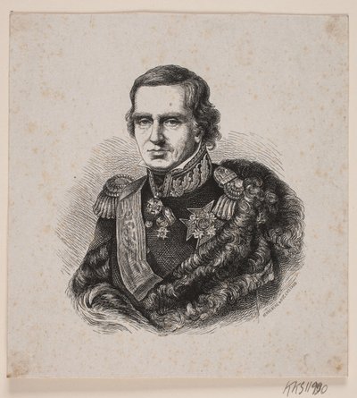 Militar desconocido con estrella de gran cruz sueca de Johan Frederik Rosenstand