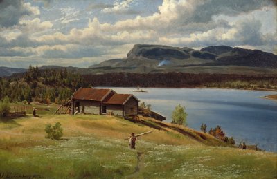 Pequeña explotación con vida cotidiana de Johan Fredrik Eckersberg