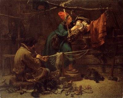 Dentro de la tienda de un lapón, 1857 de Johan Fredrik Hockert