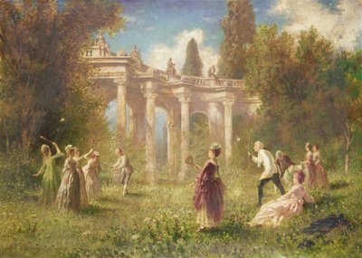 Jugadores de bádminton de Johan Friedrich Hennings