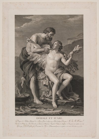 Dédalo e Ícaro de Johan Georg Preisler