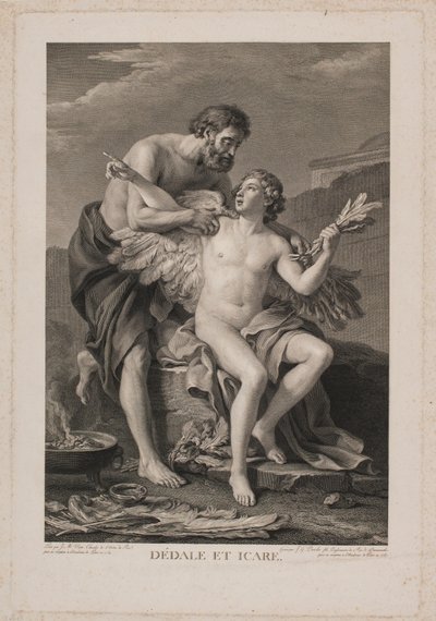 Dédalo e Ícaro de Johan Georg Preisler
