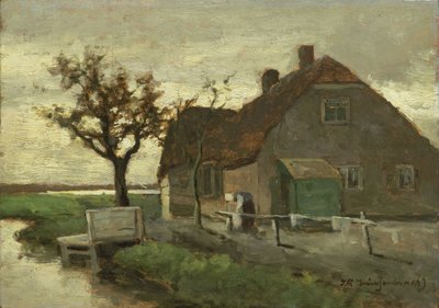 Casa de campo en un canal de Johan Hendrik Weissenbruch