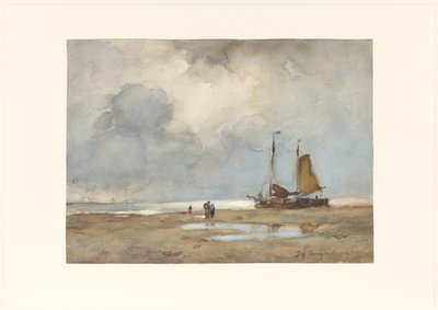 Vista en la playa de Johan Hendrik Weissenbruch