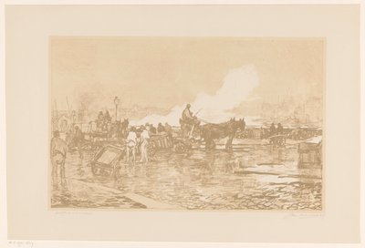 Vista del puerto de Rotterdam de Johan Hendrik van Mastenbroek (signed by artist)