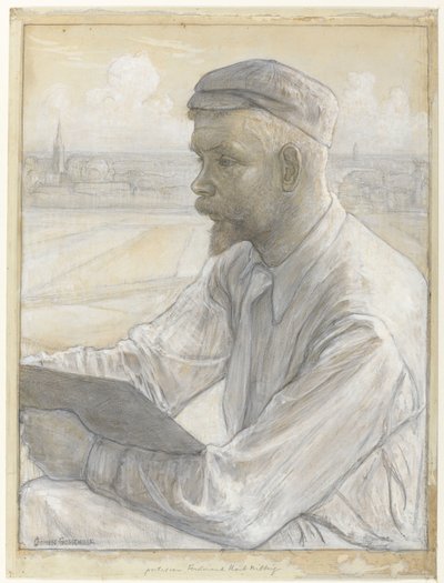 Retrato del pintor Ferdinand Hart Nibbrig de Johan Henri Gustaaf Cohen Gosschalk