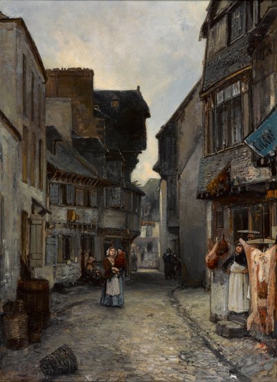 Una calle de Landerneau de Johan Jongkind