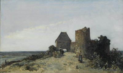 Ruinas del castillo de Rosemont de Johan Jongkind