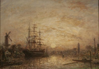 Puesta de sol en Holanda de Johan Jongkind