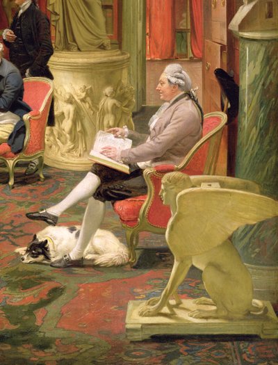 Charles Townley y sus Amigos en la Galería Towneley (detalle) de Johan Joseph Zoffany