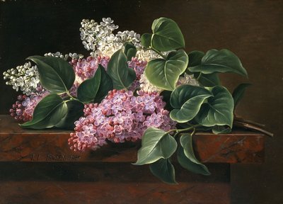 Lilas en un alféizar de Johan Laurents Jensen