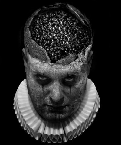 La muerte de un payaso (serie), 2016 (manipulación de fotos) de Johan Lilja