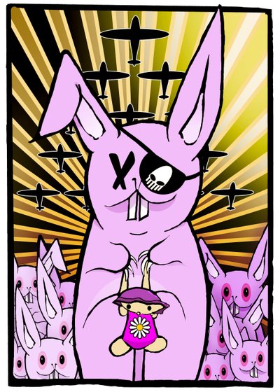 Los conejos, 2012 (pintura digital) de Johan Lilja