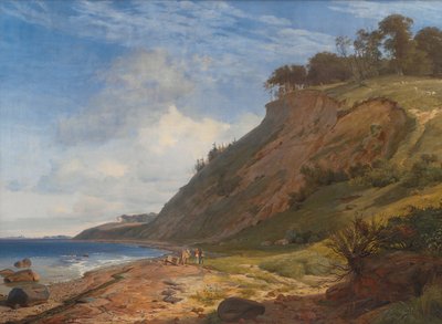 Una costa danesa. Vista desde Kitnæs en el fiordo de Roskilde. Zelanda de Johan Lundbye