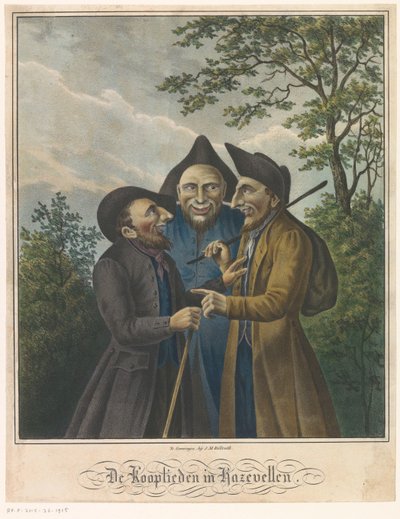 Tres comerciantes judíos
Los comerciantes de pieles grises (título en el objeto) de Johan Martin Billroth (possibly)