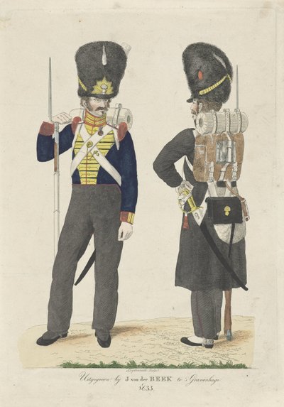 Dos soldados de infantería de Johan Martin Leydenroth