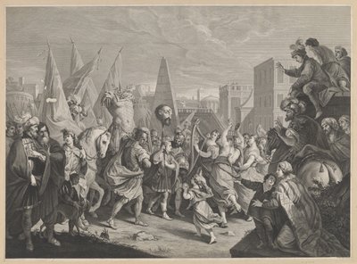 El triunfo de David después de la lucha con Goliat de Johan Martin Preisler