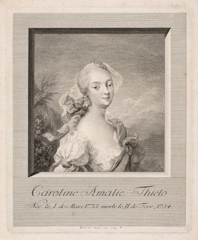 La actriz Caroline Amalie Thielo de Johan Martin Preisler