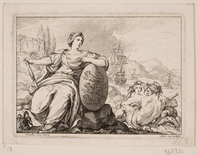Viñeta para P. H. Mallet: Historia de Dinamarca I, 1758 de Johan Martin Preisler