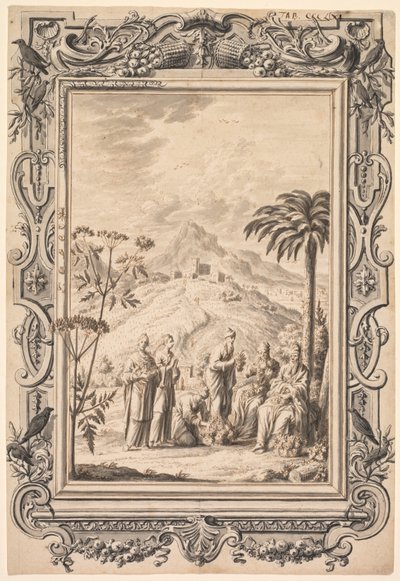Ilustración y diseño de borde para Kupfer-Bibel (Biblia de Cobre) de Johan Melchior Füssli