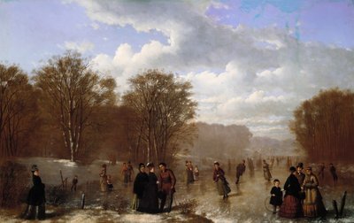Patinaje en el Wissahickon, 1875 de Johan Mengels Culverhouse