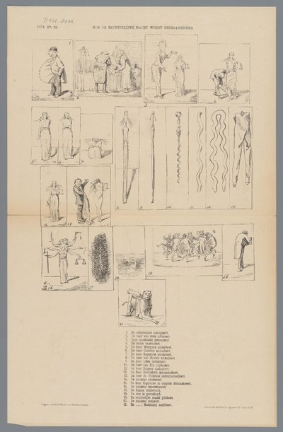 Caricatura de la reforma judicial, 1873 Cómo se organiza el poder judicial (título sobre objeto) de Johan Michaël Schmidt Crans